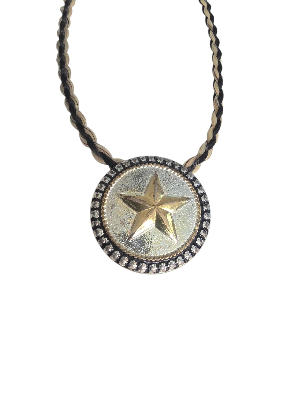 Two-Tone Star Pendant Necklace in Gold and Silver - Women Jewelry